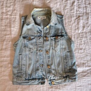 Madewell Faded Blue Denim Vest